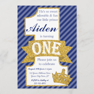 Convite para o Primeiro Aniversário do Príncipe co