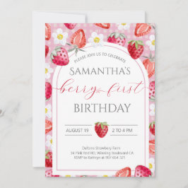 Convite para o primeiro primeiro aniversario Berry