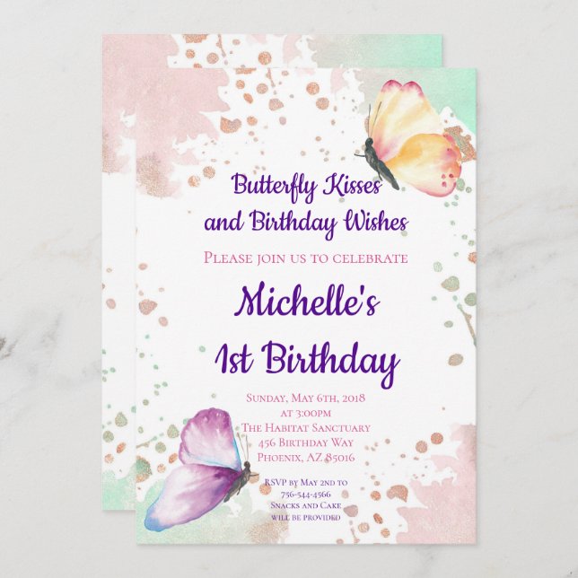 Convite para o primeiro primeiro aniversario da ga (Frente/Verso)