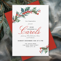 Convite para o Programa Elegant Lessons and Carols