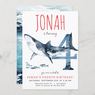 Convite para o Quarto Aniversário do Tubarão
