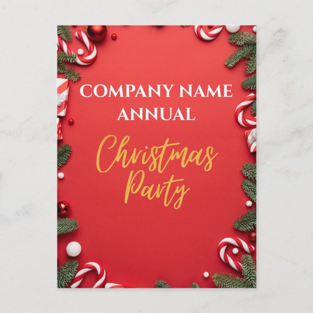 Convite para o Red Candy Candy do Partido de Natal (Frente)