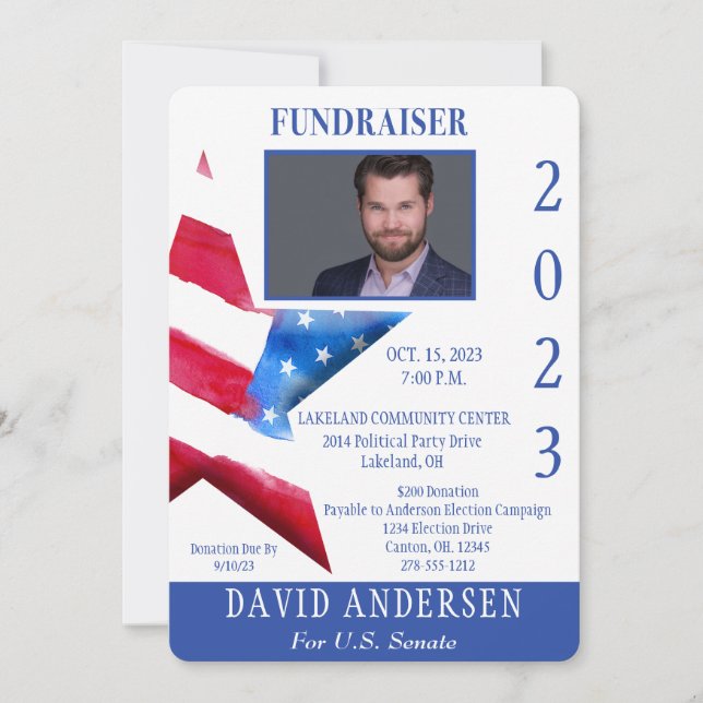 Convite para o sacador político W/Photo (Frente)