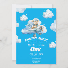 Convite para o Safari Aéreo do Primeiro Aniversári
