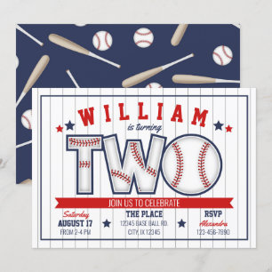 Convite Para O Segundo Aniversário Do Beisebol