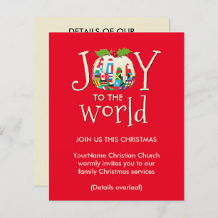 Convite para o Serviço de Natal da Igreja de Joy P