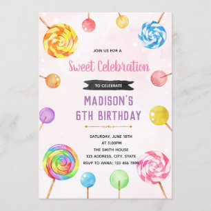 Convite para o tema da festa do doce