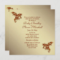 Convite para o tema de casamento do Dragão Ouro 2