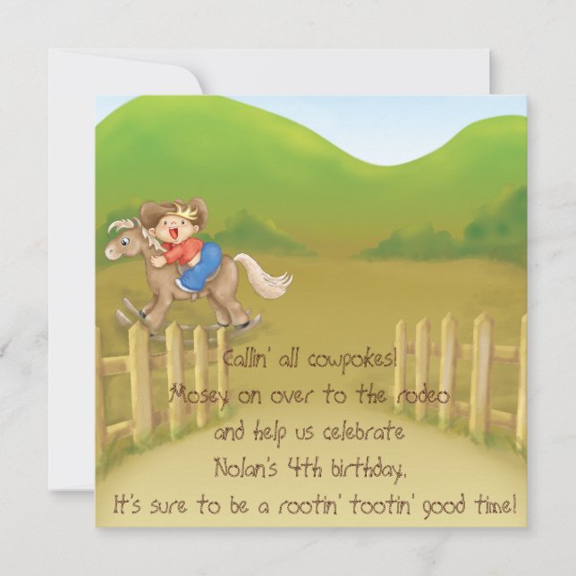 convite para o tema do aniversário de criança rode (Frente)