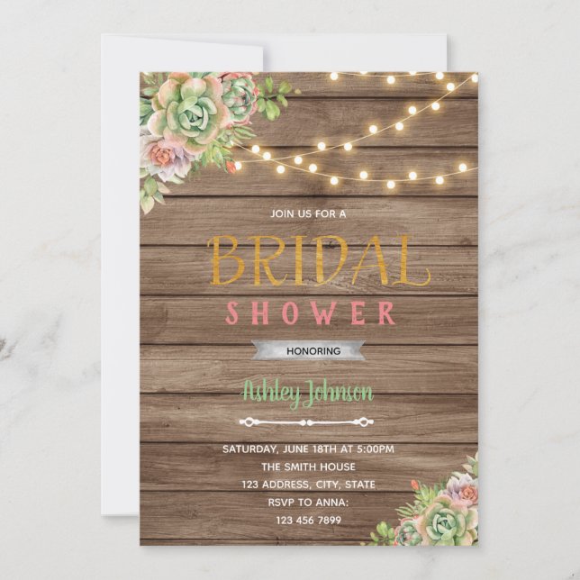 Convite para o tema do casamento dos Succels (Frente)