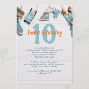 Convite para o tema do gelo e neve