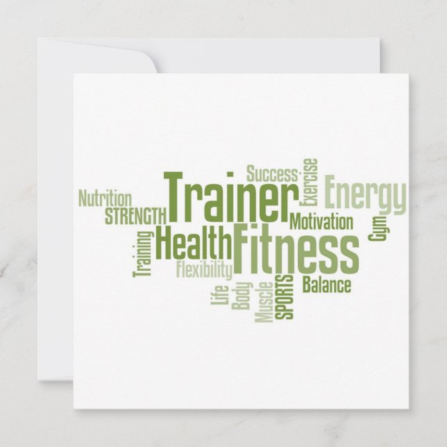 Convite para o Treinador Pessoal (Frente)