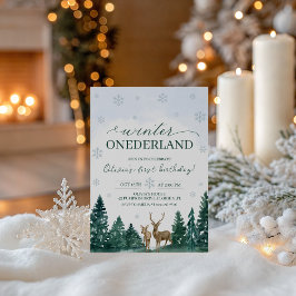 Convite para o Winter ONEderland Deer