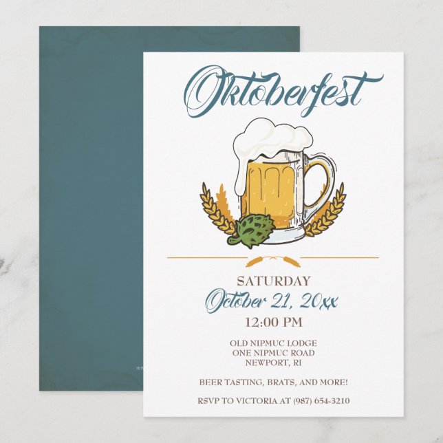 Convite para Oktoberfest, Convite para Prova de Ce (Frente/Verso)