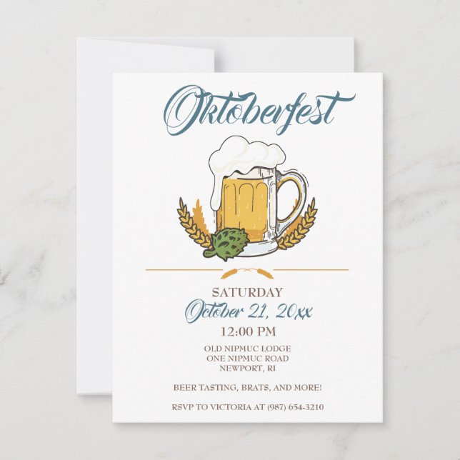 Convite para Oktoberfest, Convite para Prova de Ce (Frente)