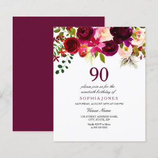 Convite para Orçamento de Aniversário para 90 de B