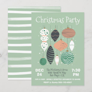 Convite para Ornamento de Festa de Natal Retroativ