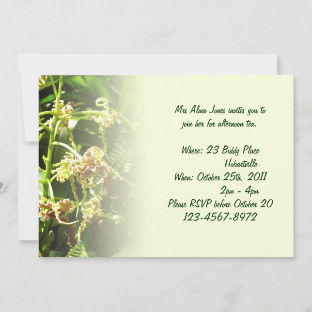 Convite para orquídeas (Frente)