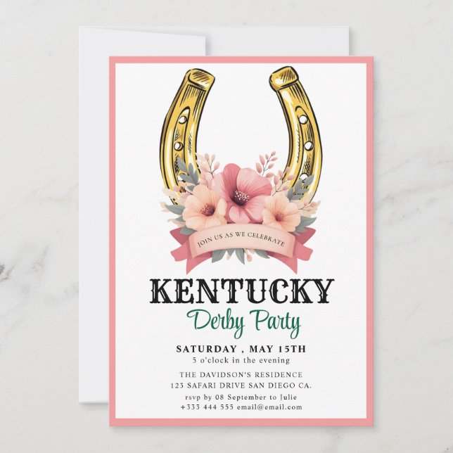 Convite Para os Races! Junte-se a nós para um Partido Derb (Frente)