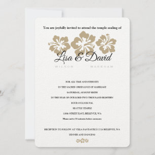 Convite para Ouro de Casamento e Recepção do Tem