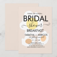 Convite para ovos de café da manhã de chá de panel