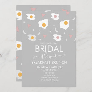 Convite para Padrão de Ovo do Café da Manhã de chá