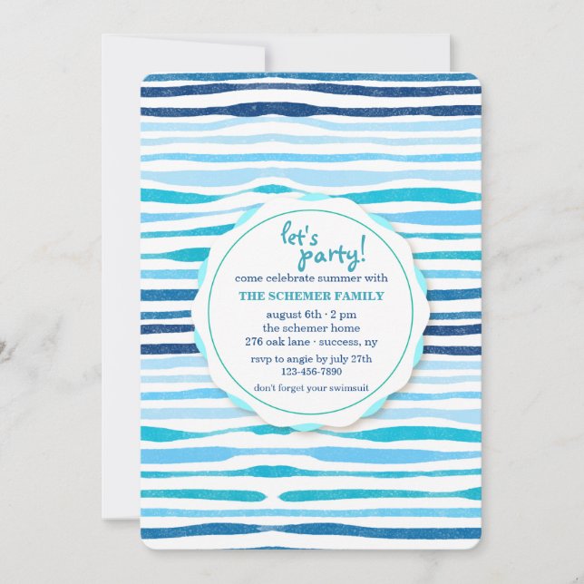 Convite para Padrão de Verão (Frente)