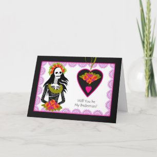 Convite para Padrinho, Casamento Dia de los Muerto