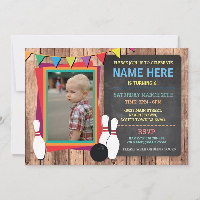 Convite para Painéis de Fotografias da Boliche (Frente)