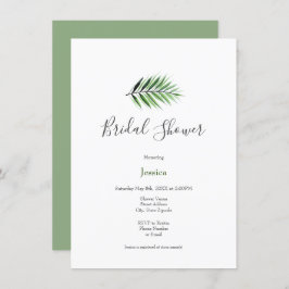 Convite para Palm de Aquarela