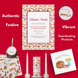 Convite para Pão de Tsoureki, Felz pascoa de Aquar