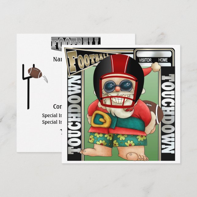 Convite para Papais noeis de futebol (Frente/Verso)