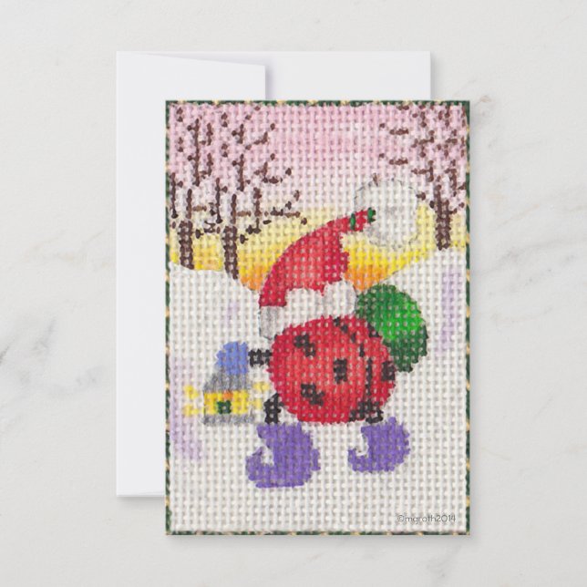 Convite para Papais noeis Ladybug (Frente)