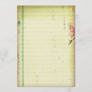 Convite para Papel de Bloco de Anotações