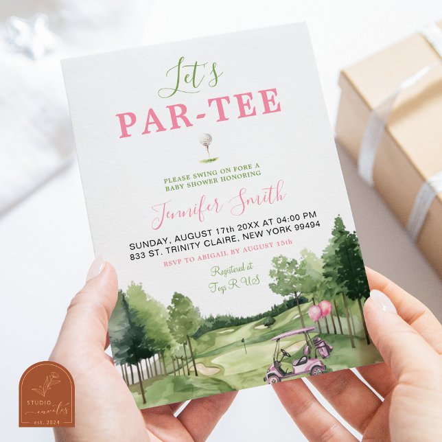 Convite para Par-Tee de Chás de Bebê de Menina de  (Criador carregado)