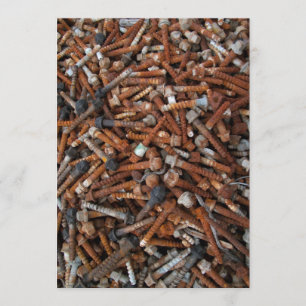 Convite para parafusos enferrujados