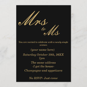 Convite para Partido de Divórcio