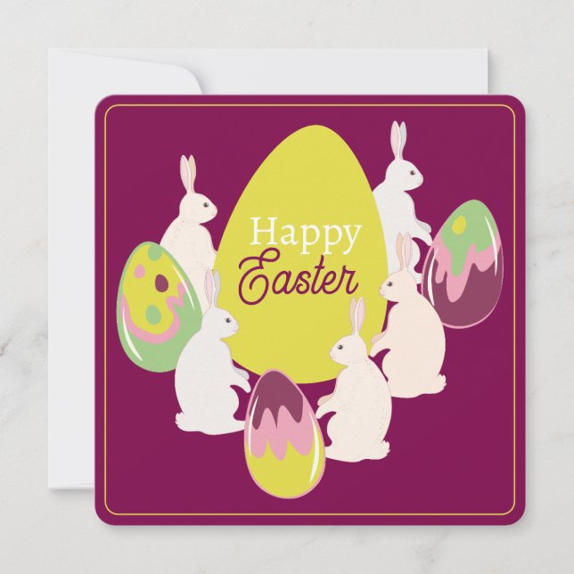 Convite para páscoa. (Frente)