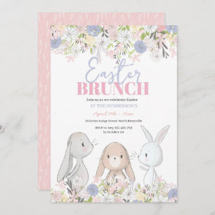 Convite para Páscoa Brunch Bunny