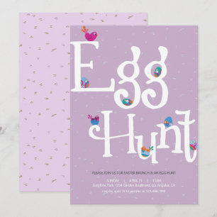 Convite para Páscoa de Ovos e Potluck