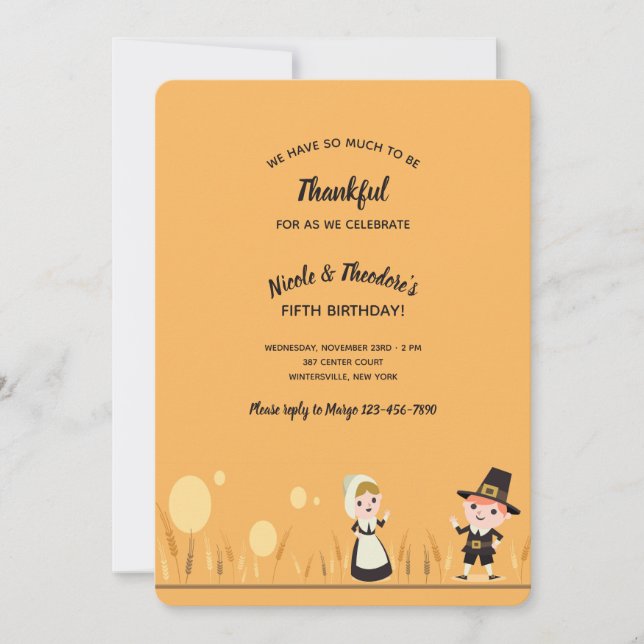 Convite para Peregrinos no Dia de Ação de Graças (Frente)