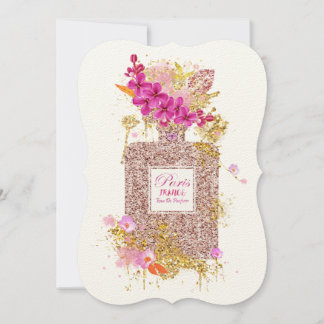 Convite para Perfume de Lúpulo Elegante Rosa