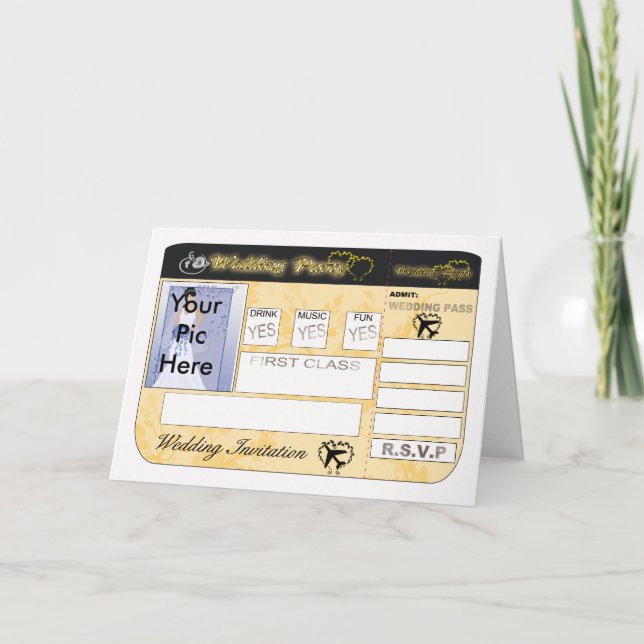 Convite Para Personalização De Casamento De Passag (Frente)