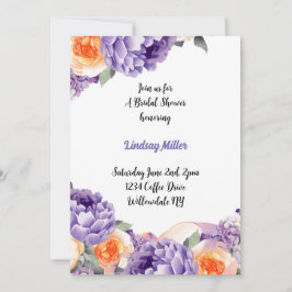 Convite para Pessões Mauve Dusty chá de panela