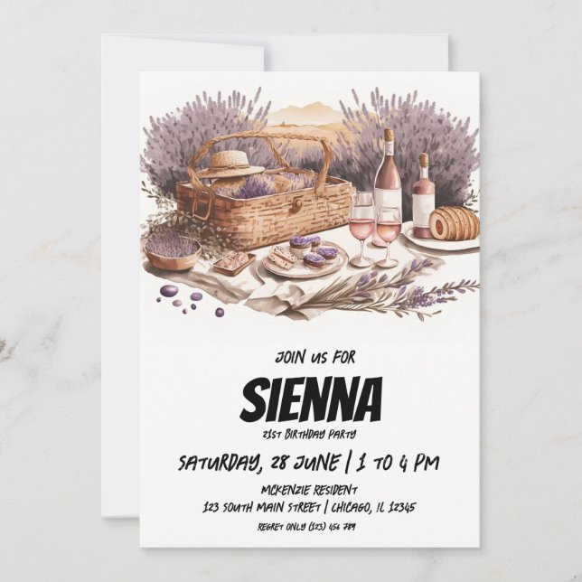 Convite para Picnic de verão (Frente)