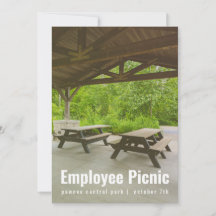 Convite para picnic na casa de abrigo