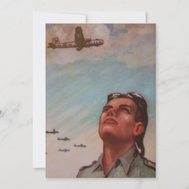 Convite para Piloto Vintage (Frente)