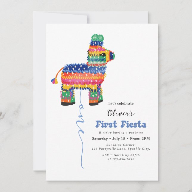 Convite para Piñata de Natal do Garoto (Frente)