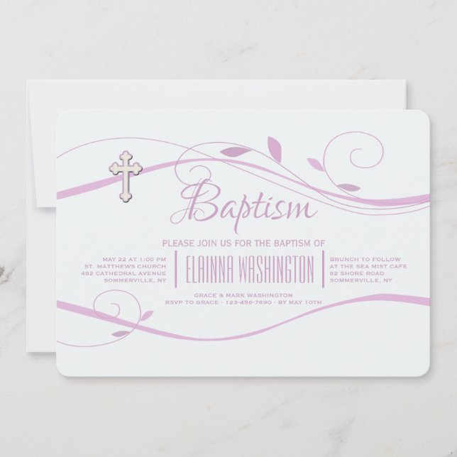 Convite para pingos rosa (Frente)