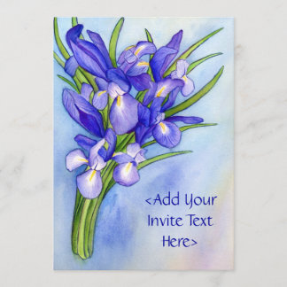 Convite para pintura de flores do Buquê Iris
